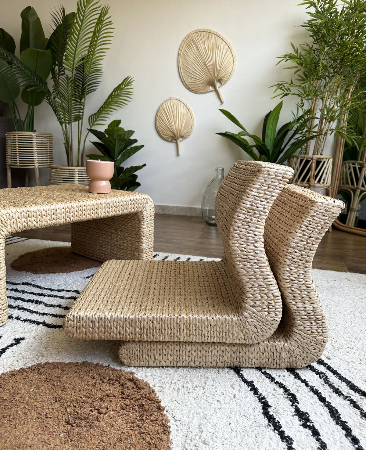 Rattan floor chair