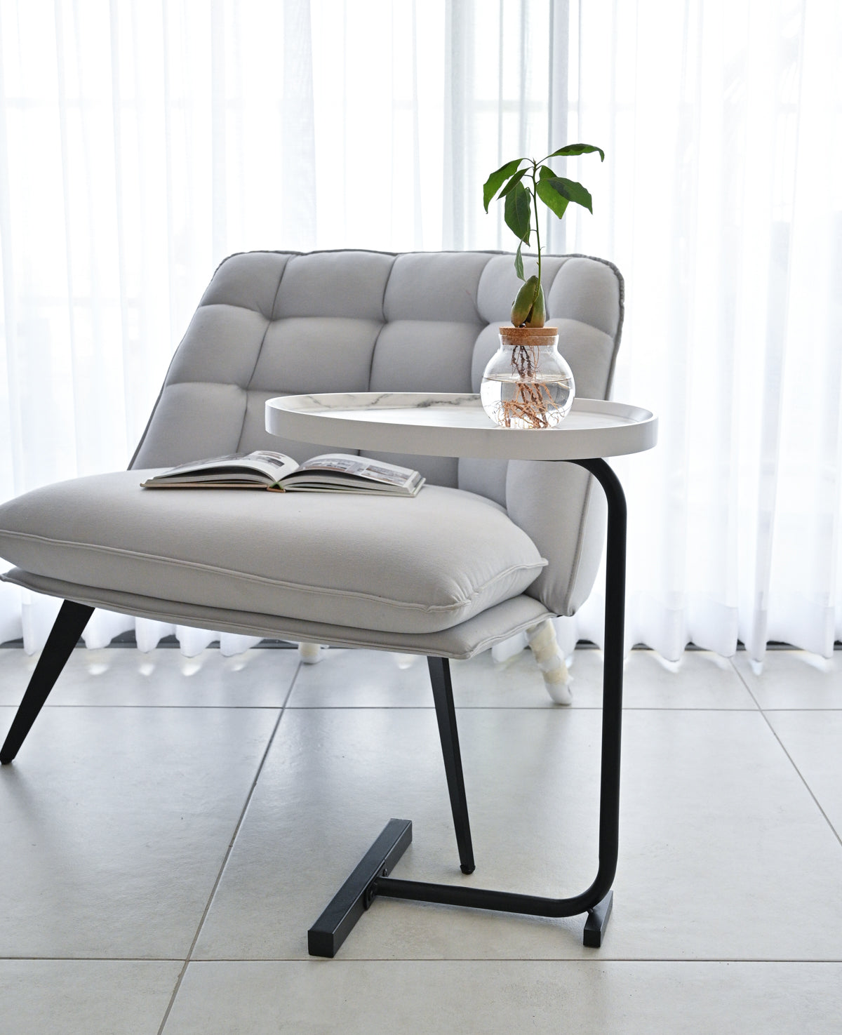 WHITE side-table