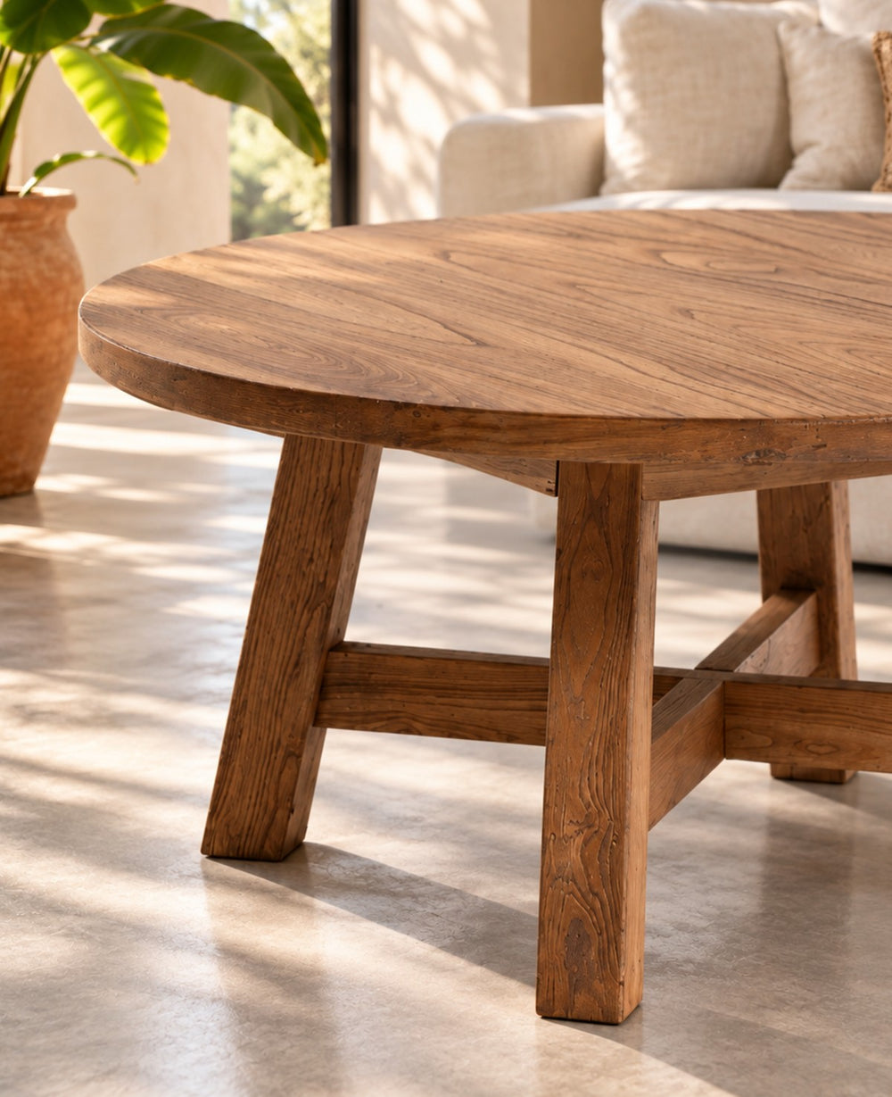 שולחן סלון עגול RUSTIC
