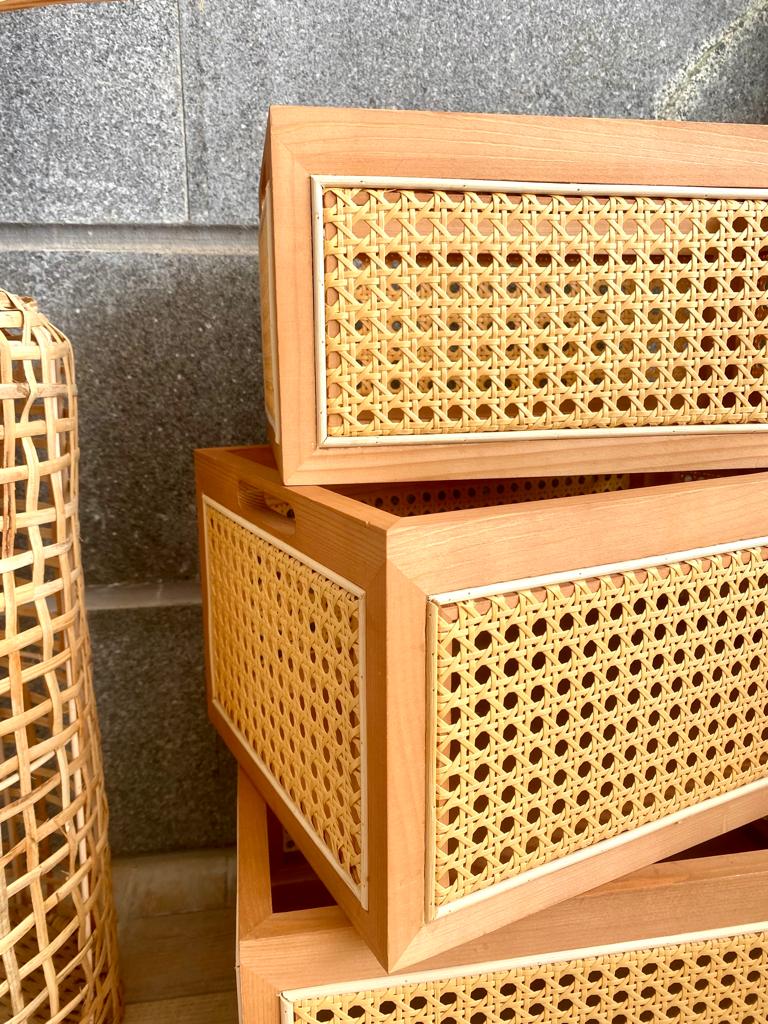 ארגז אחסון עץ השיטה