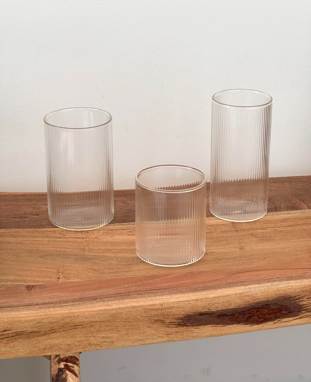 CLASSIC STRIPE כוס זכוכית