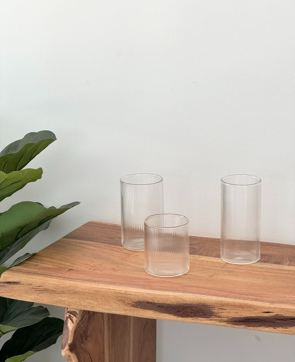 CLASSIC STRIPE כוס זכוכית