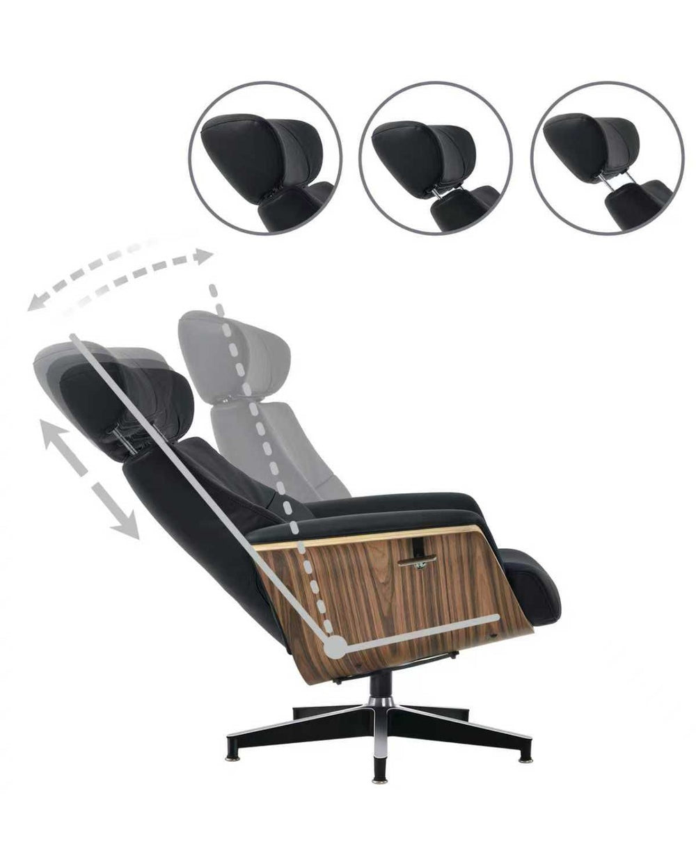 זמן אספקה עד 75 יום - PALERMO BLACK כורסא + הדום