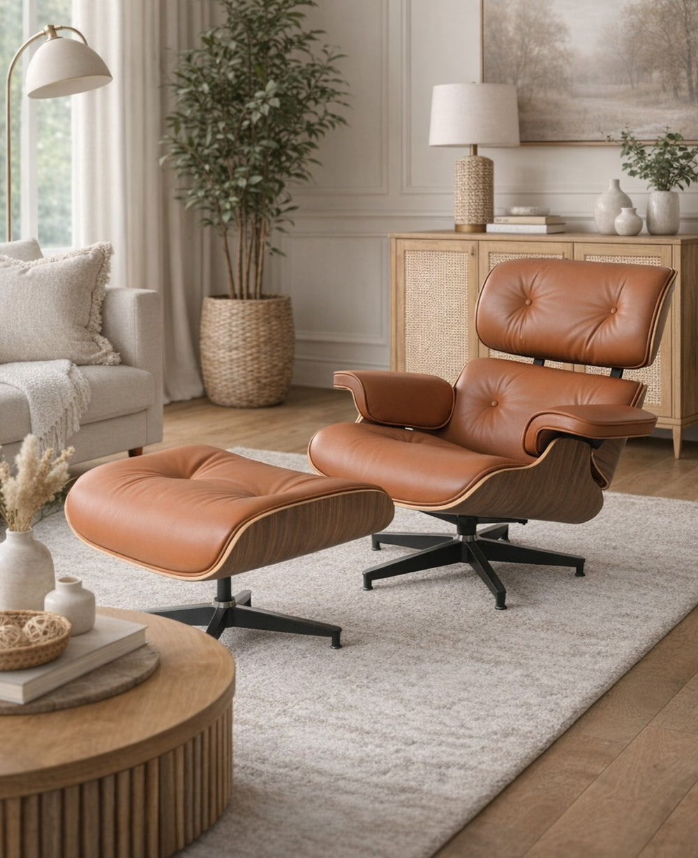 כורסה והדום PALERMO CAMEL