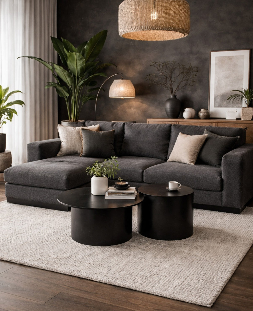 סט שולחנות ריף שחור