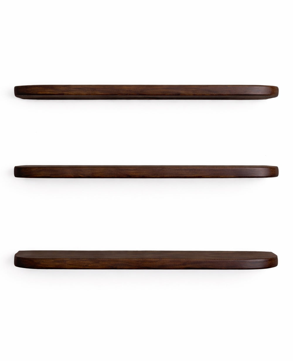 מדף צף מנגו אגוז