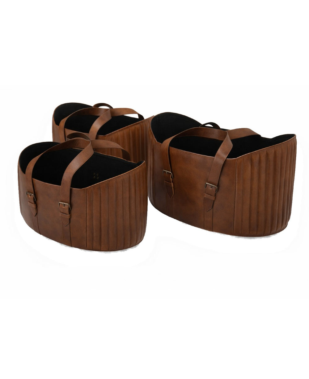 סלסלת עור באפלו