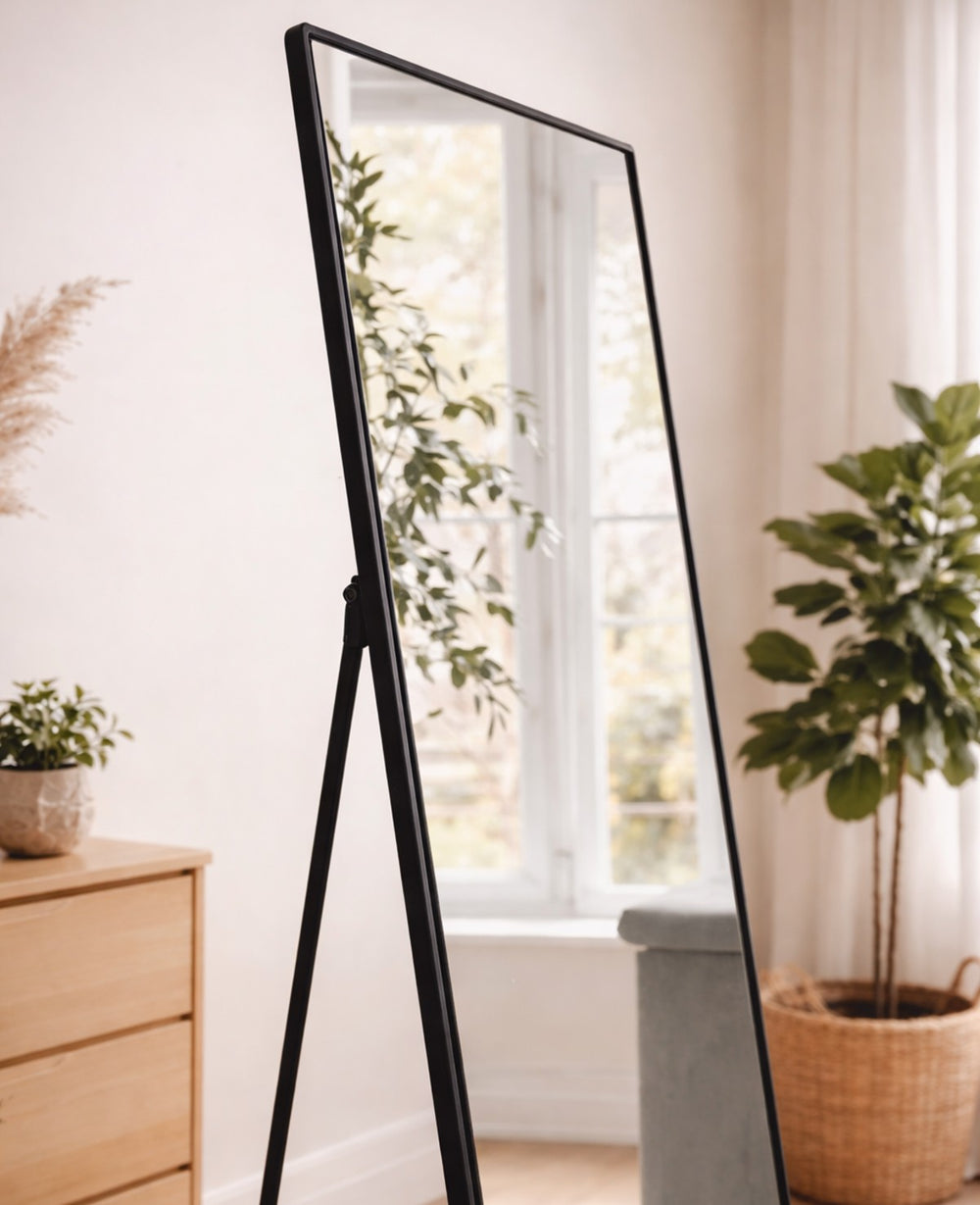 מראת גוף מסגרת שחורה