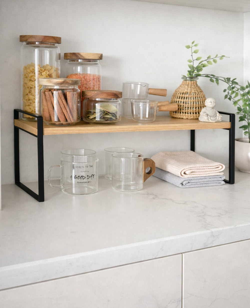 מדף שולחני שחור METAL STAND