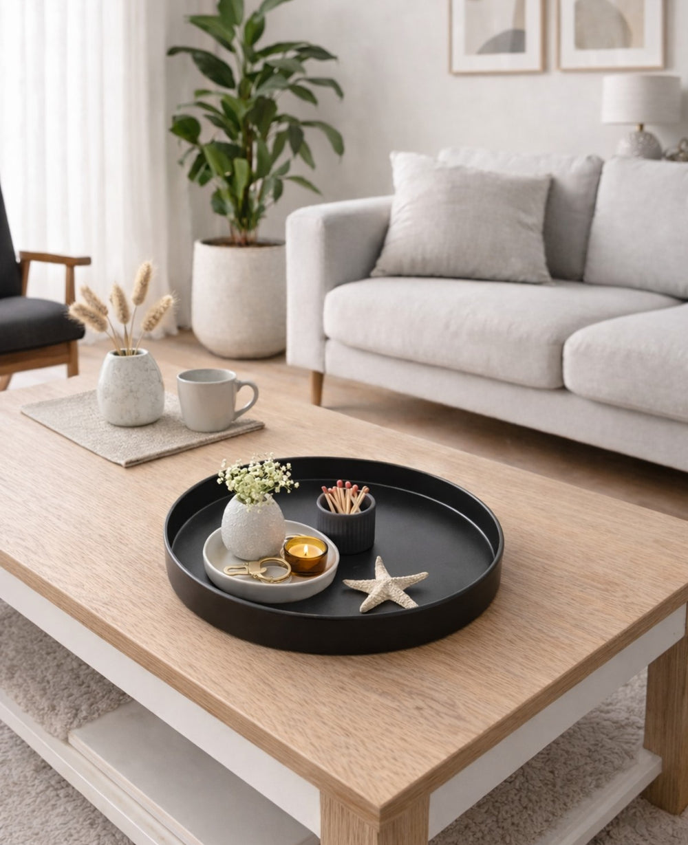 מגש מתכת עגול