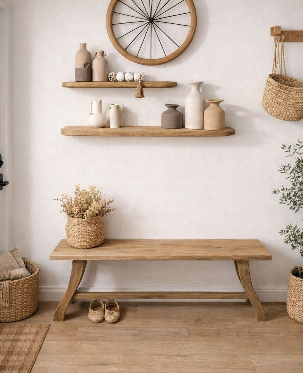 ספסל עץ מנגו