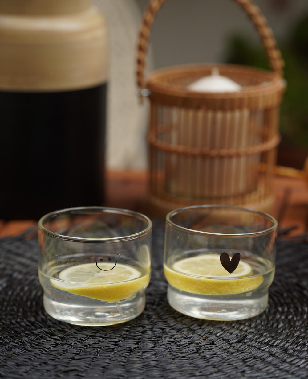 כוס זכוכית סמיילי / קוי - מכירה מוקדמת